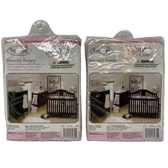 Summer Nursery Window Valance Pink Infant Jungle Safari Leopard Print  48 x 14 - Picture 2 of 6